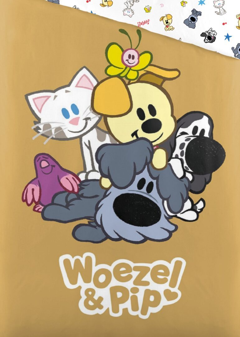 Cozy Friends dekbedovertrek Woezel & Pip