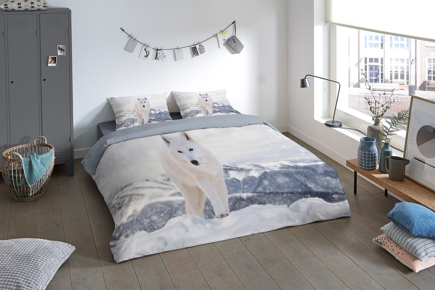 Pure White fox dekbedovertrek