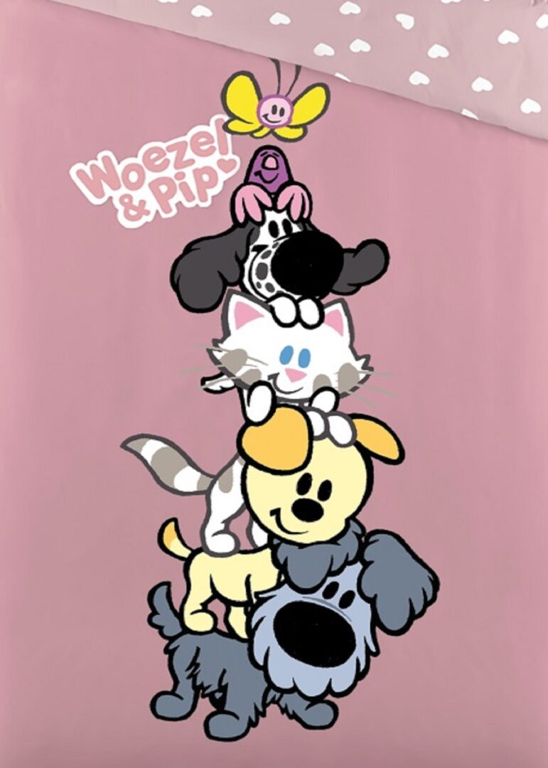 Stack of friends dekbedovertrek Woezel & Pip