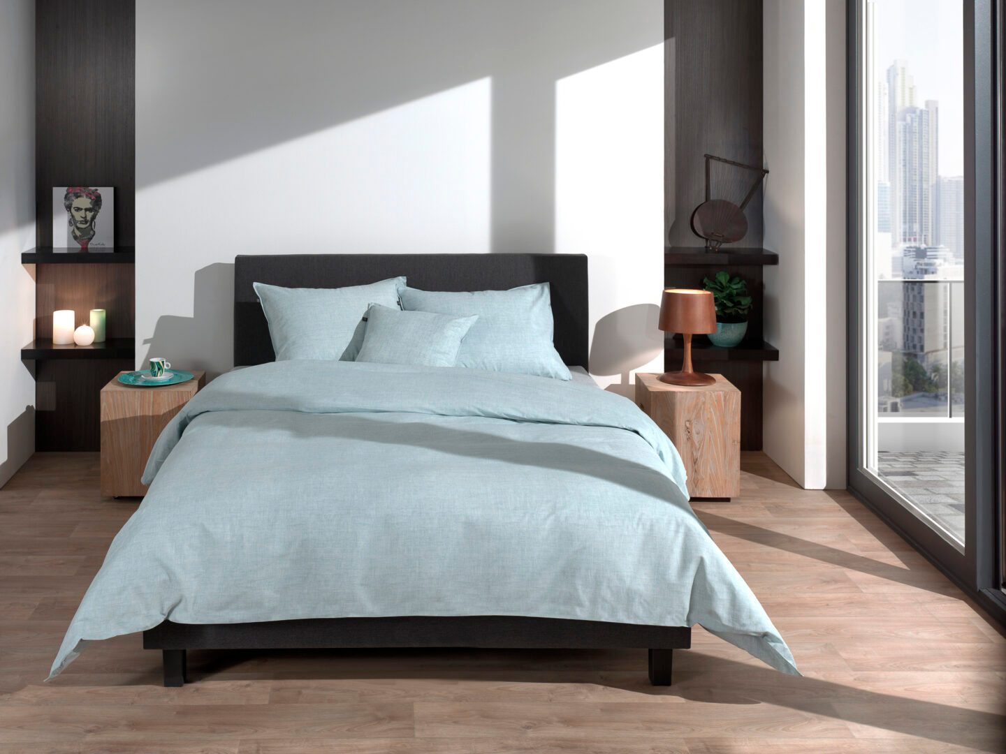 Zo!Home Lino dekbedovertrek mint green