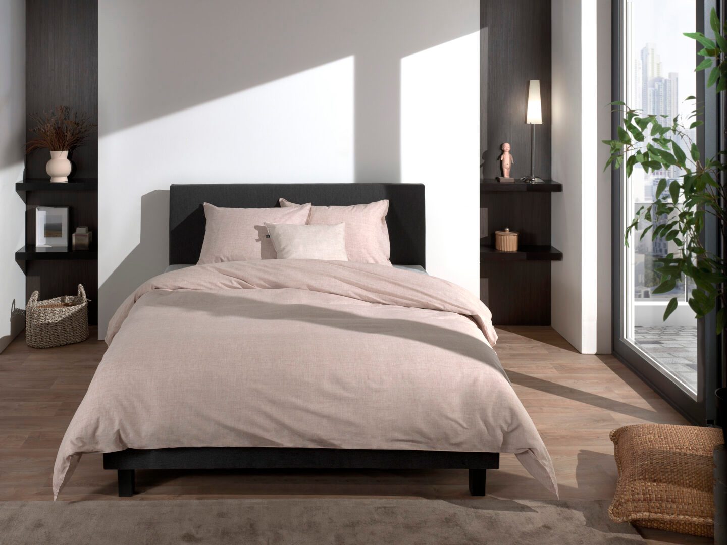 Zo!Home Lino dekbedovertrek sandy beige