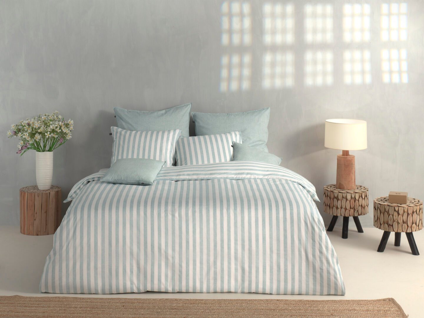 Banda di Lino dekbedovertrek mint green