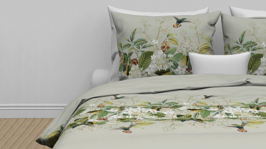 Een zomers interieur met botanisch beddengoed van Zohome