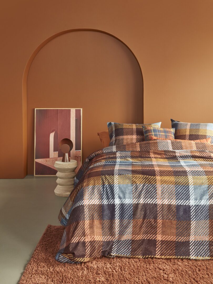 Beddinghouse Brett dekbedovertrek - steenrood