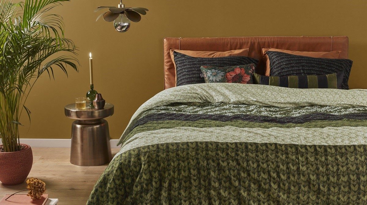 Beddinghouse Lance dekbedovertrek - groen