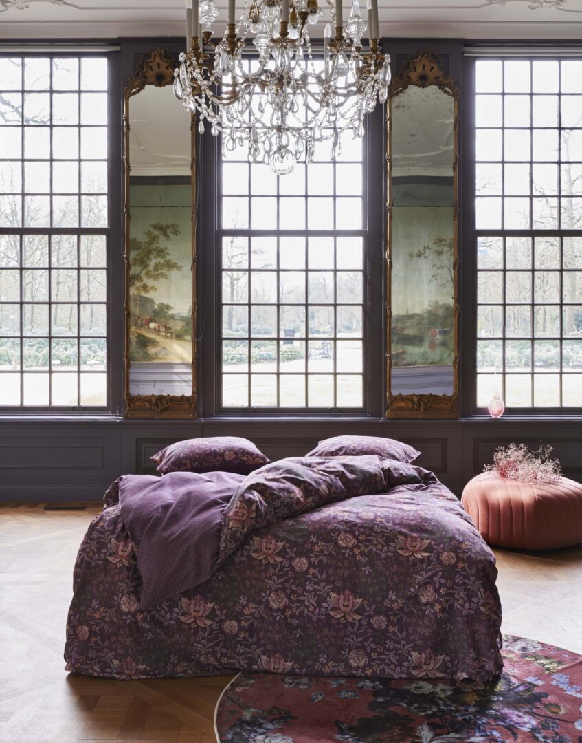 Ophelia dekbedovertrek - plum wine