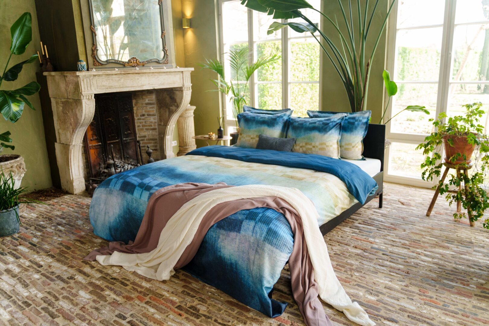 Etsu dekbedovertrek - blauw