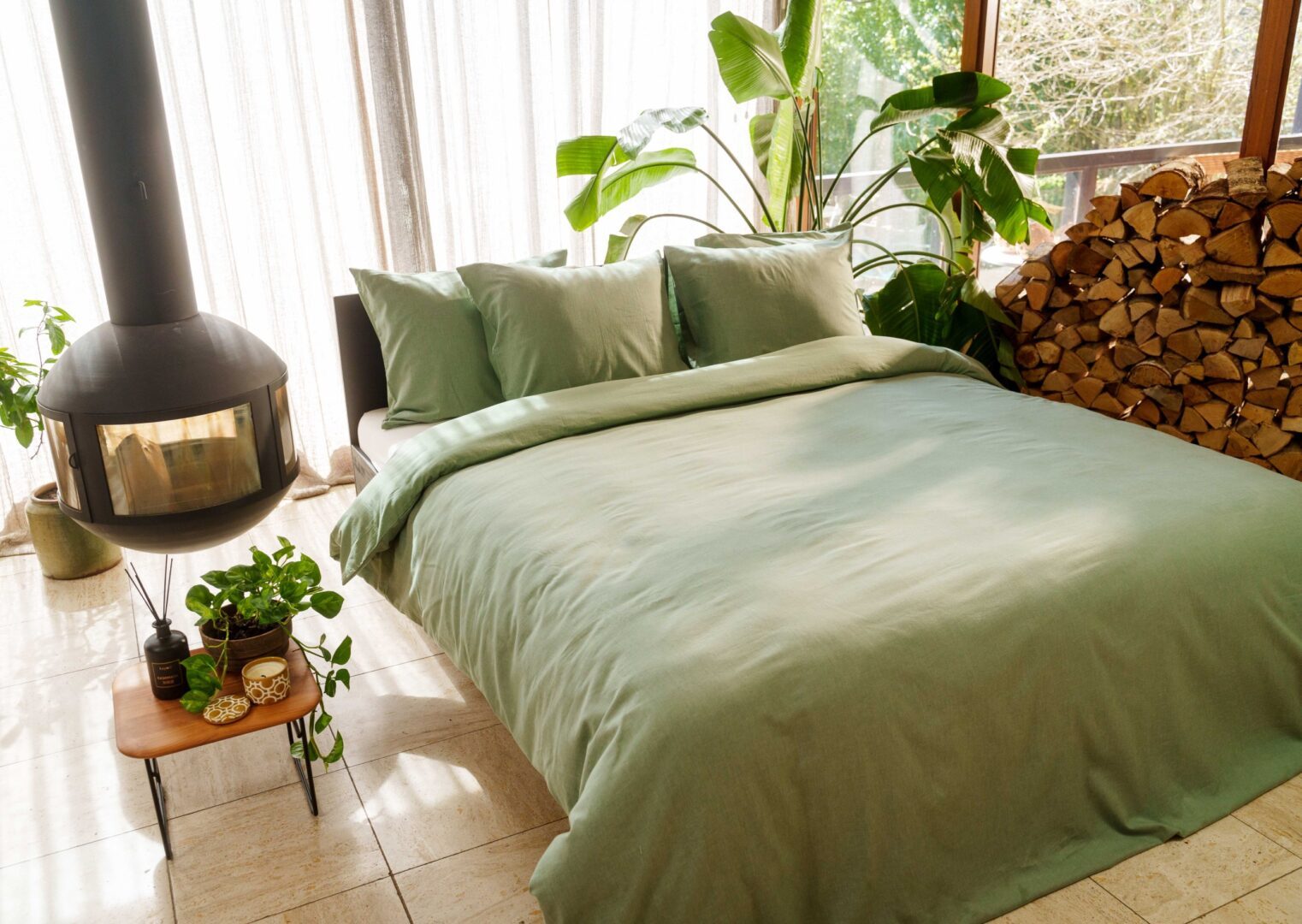 Rui dekbedovertrek - groen