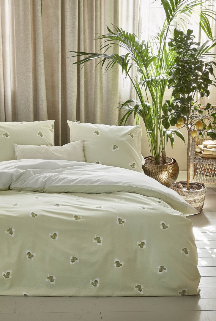 Walra Glossy Grapevine dekbedovertrek - groen