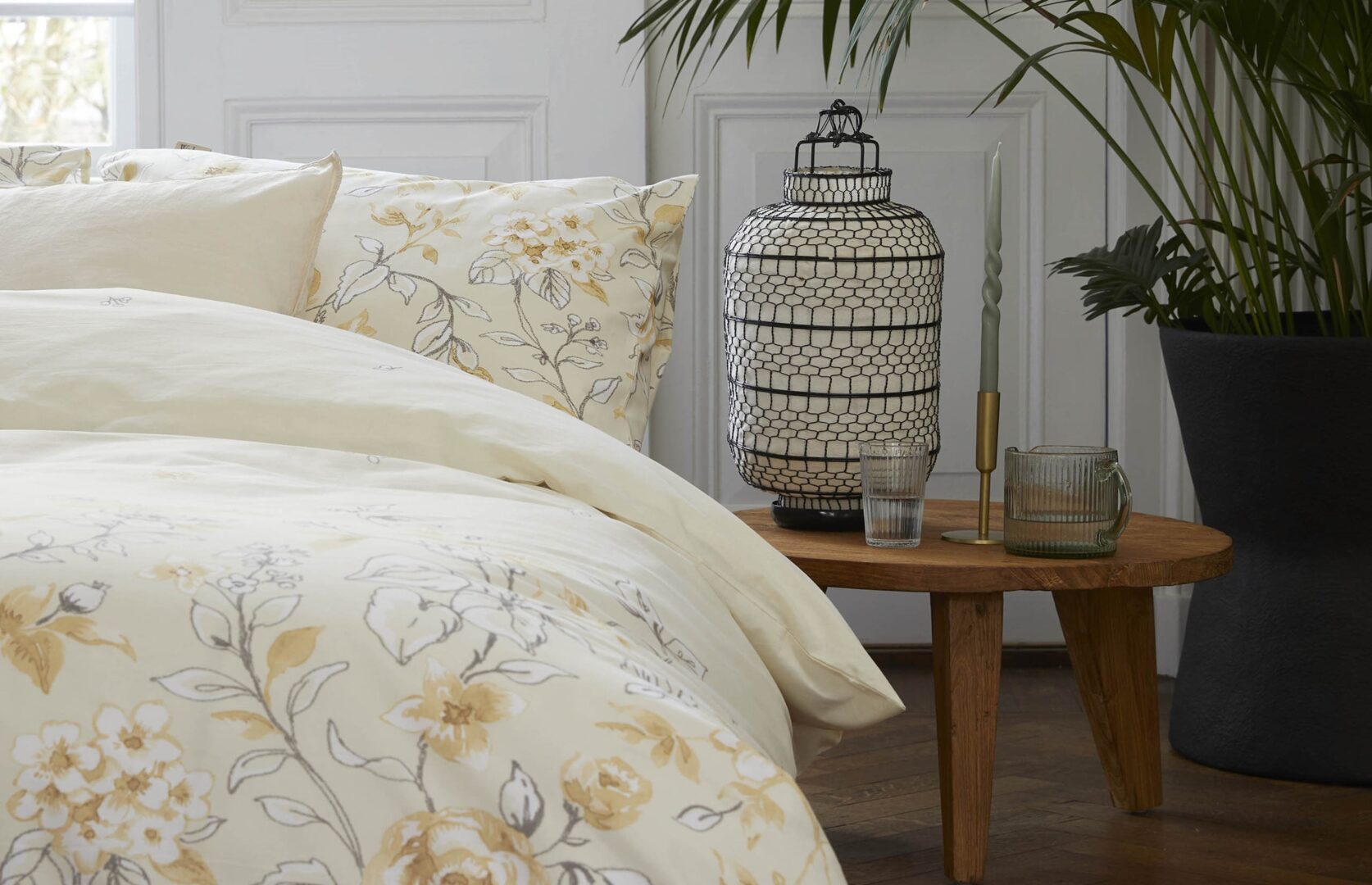 Walra Happy Helleborus dekbedovertrek - beige