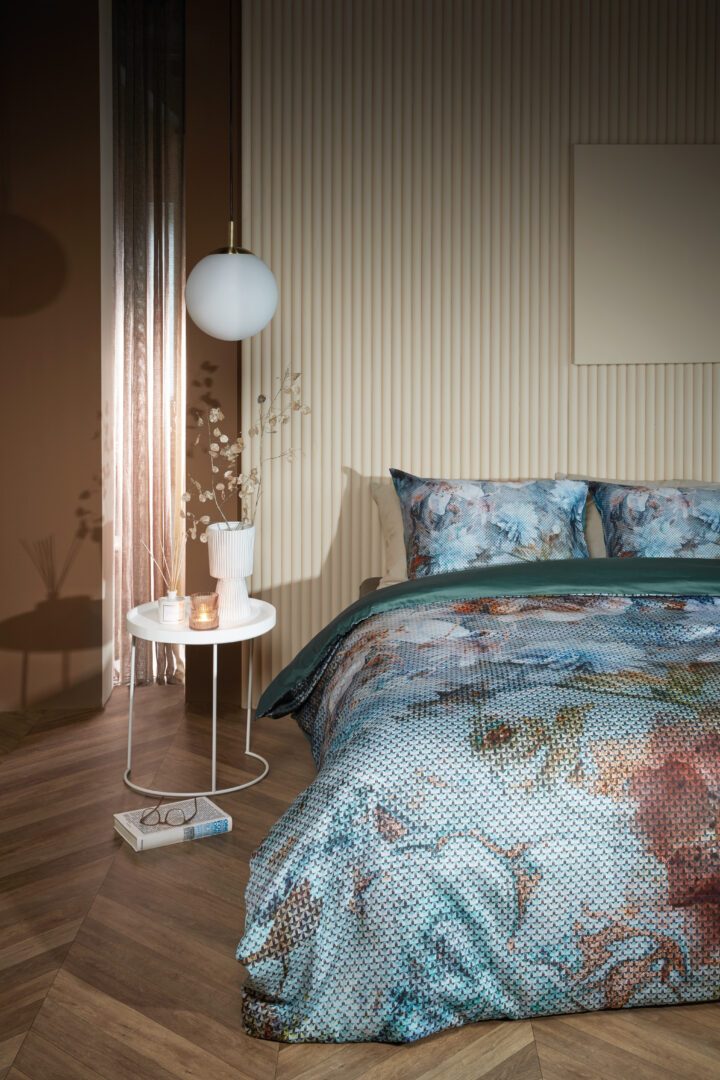 Kardol Erode dekbedovertrek - blauw groen