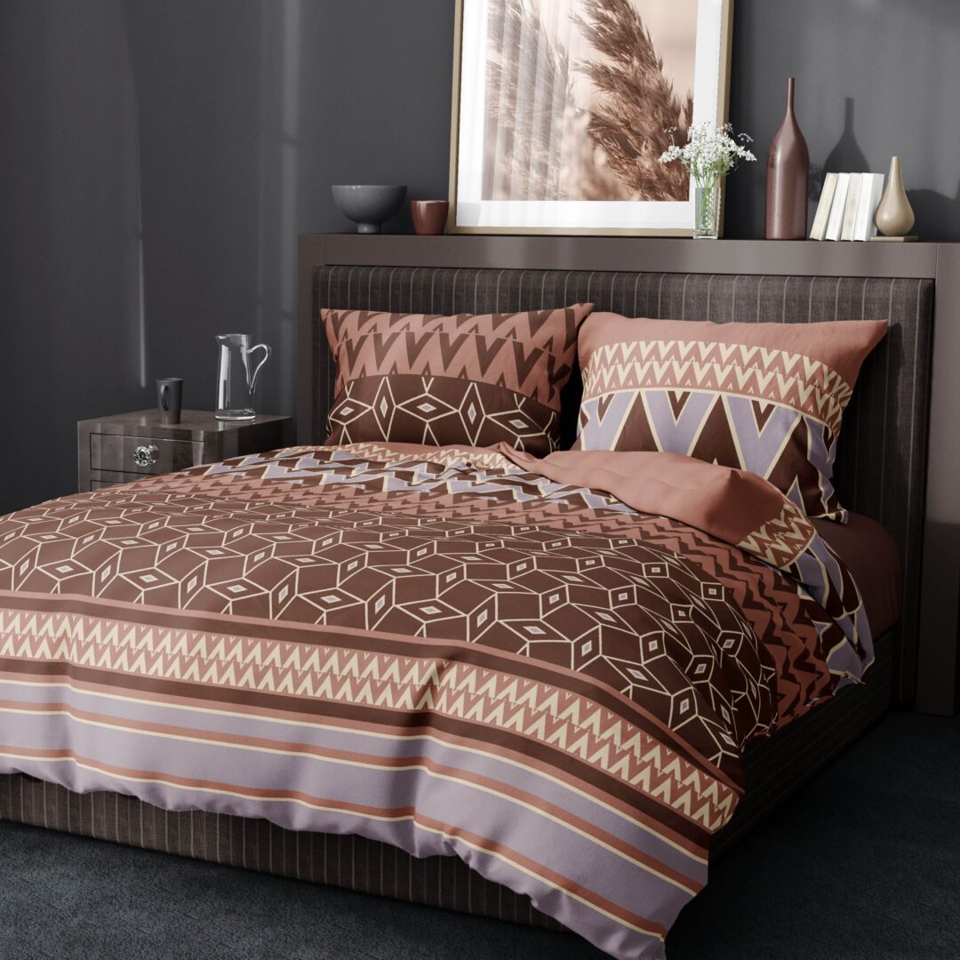 Romanette Lombok dekbedovertrek - brick