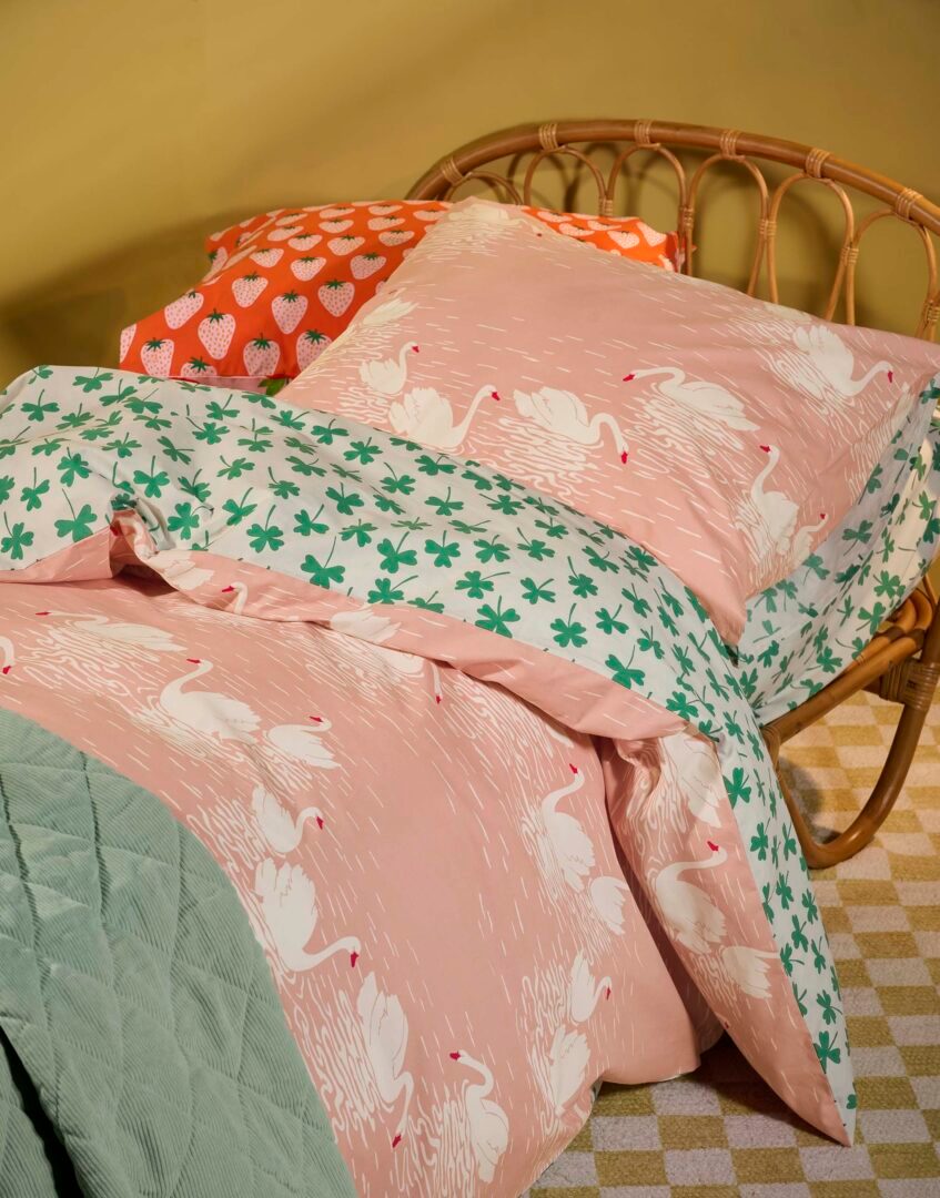 Essenza Swan Lake dekbedovertrek - Misty Rose