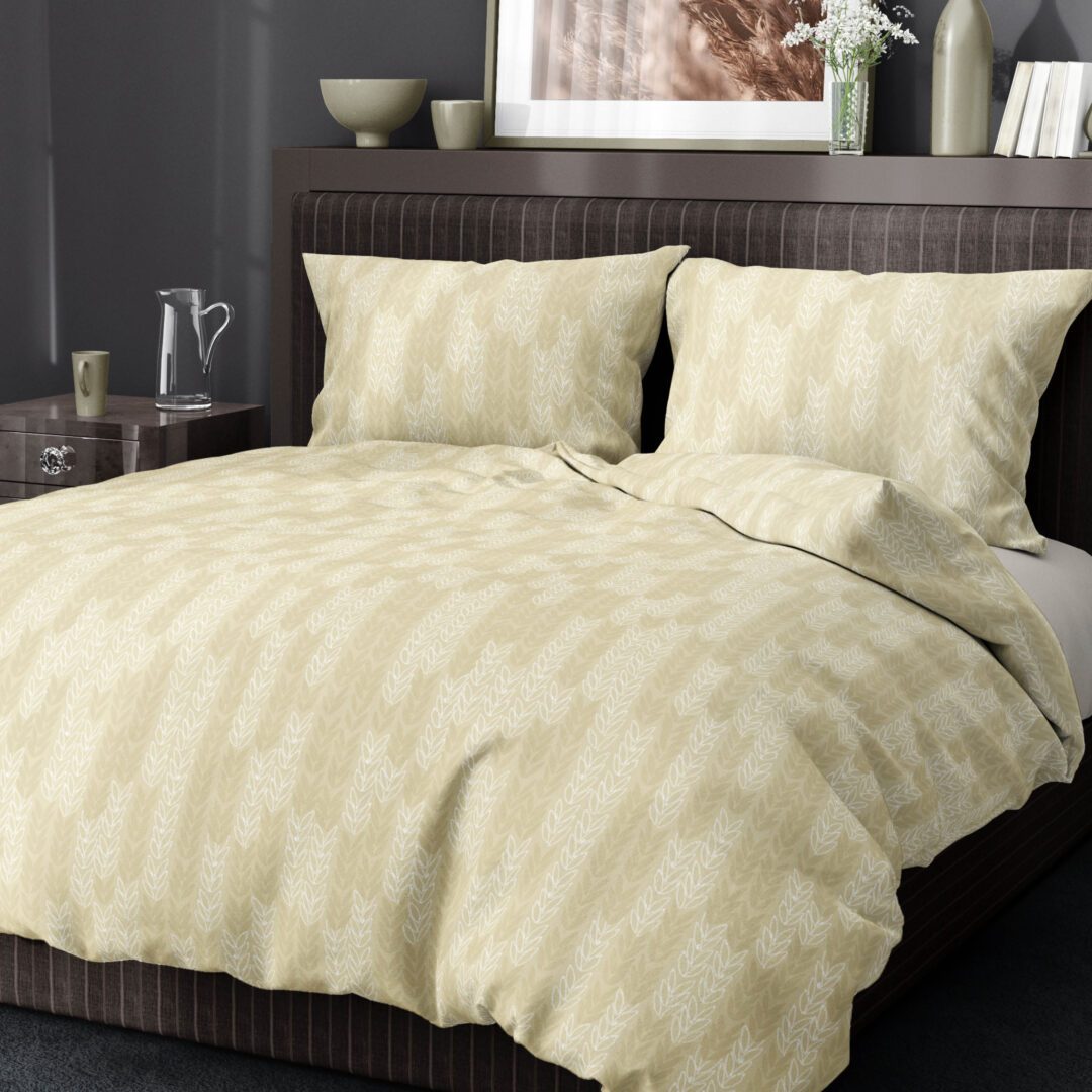 Romanette Barley dekbedovertrek - almond