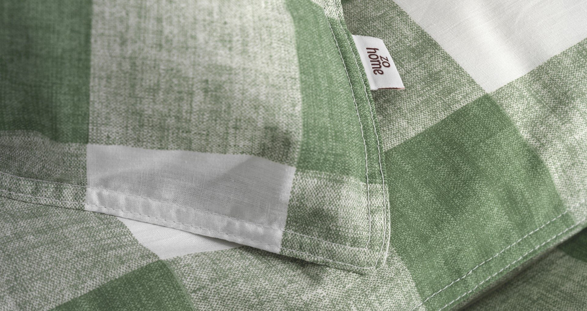 Zohome Quattro di Lino dekbedovertrek - moss green