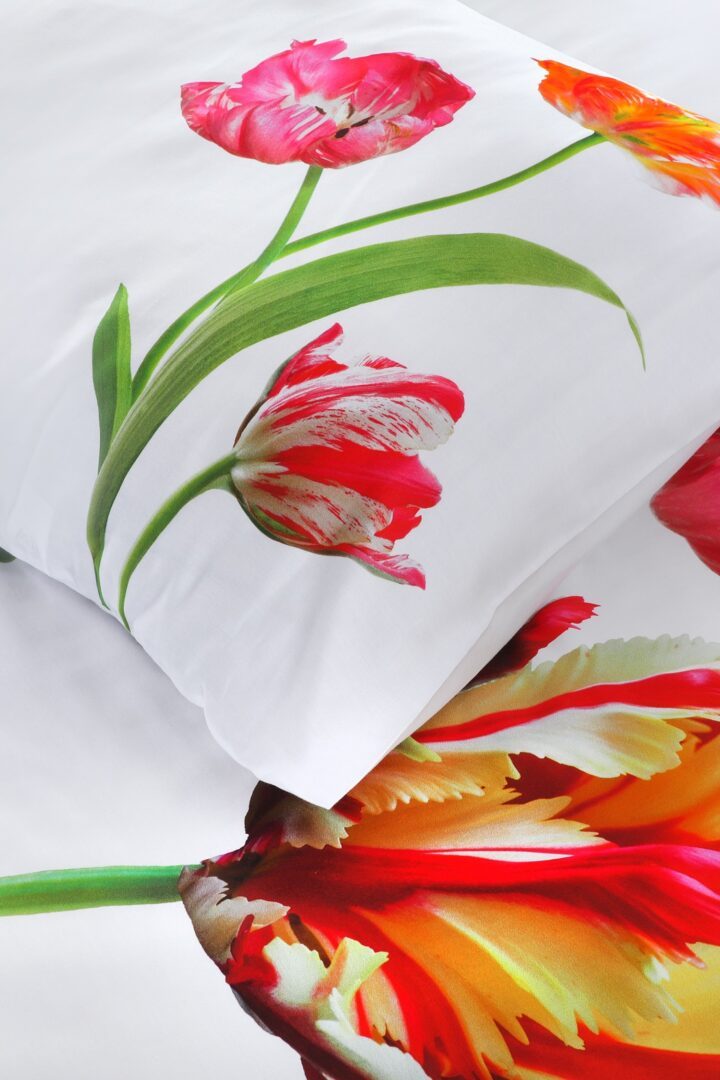 Papillon Tulip dekbedovertrek - wit