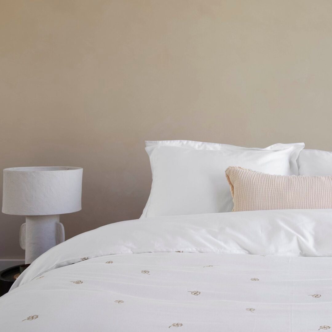 Walra Calm Clover dekbedovertrek - wit