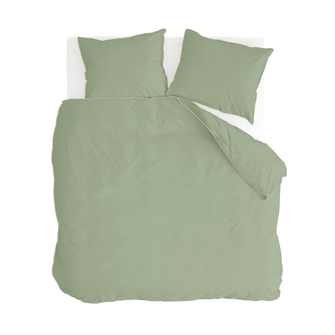Walra Sweet Softly flanel dekbedovertrek - groen