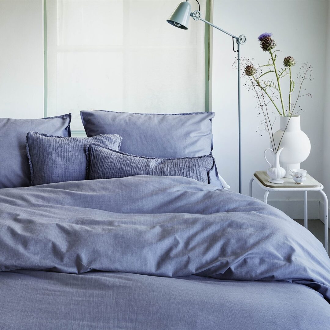 Walra Vintage Cotton dekbedovertrek - blauw