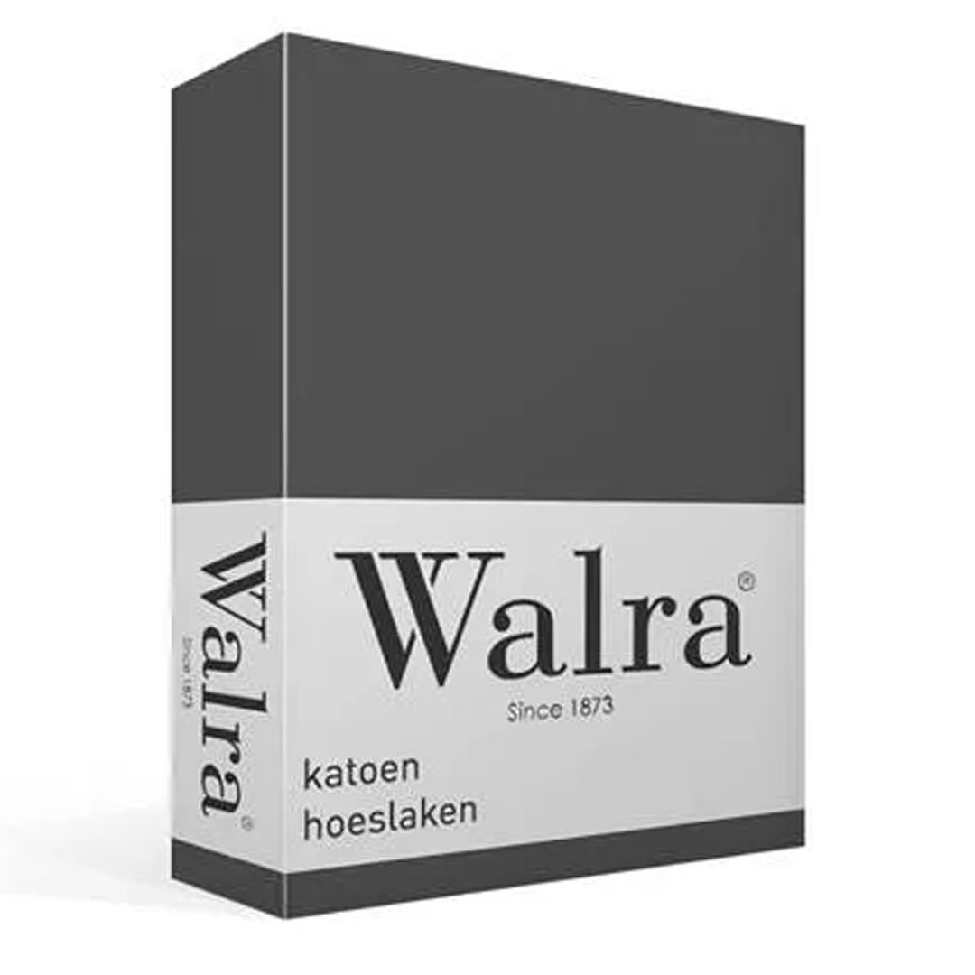 Walra katoen hoeslaken - antraciet