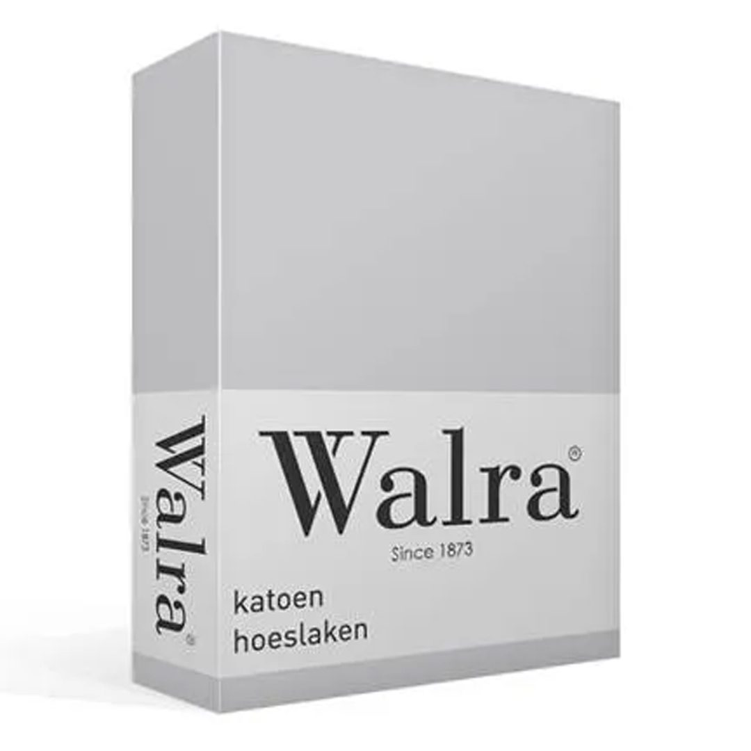 Walra katoen hoeslaken - grijs
