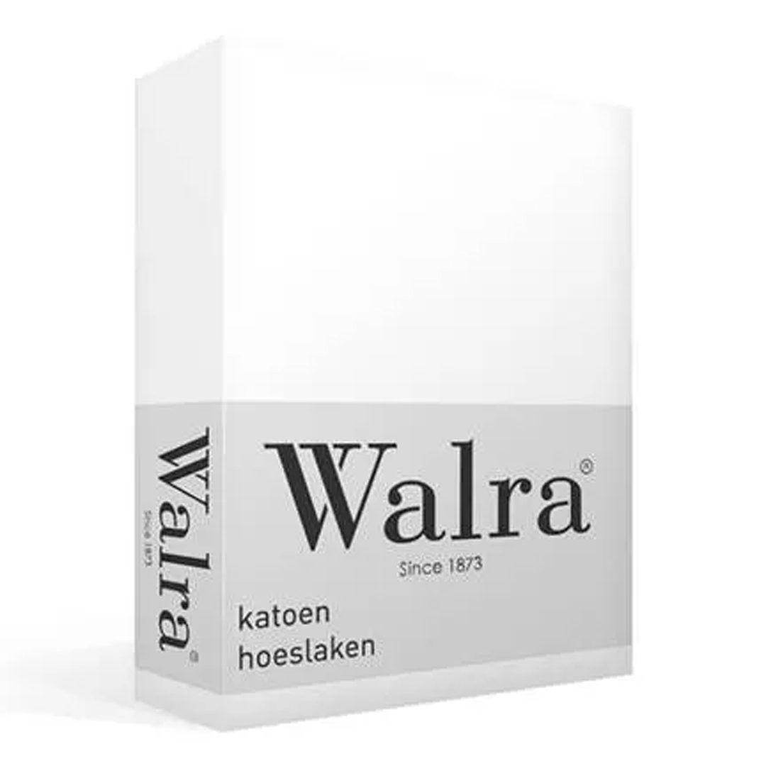 Walra katoen hoeslaken - wit