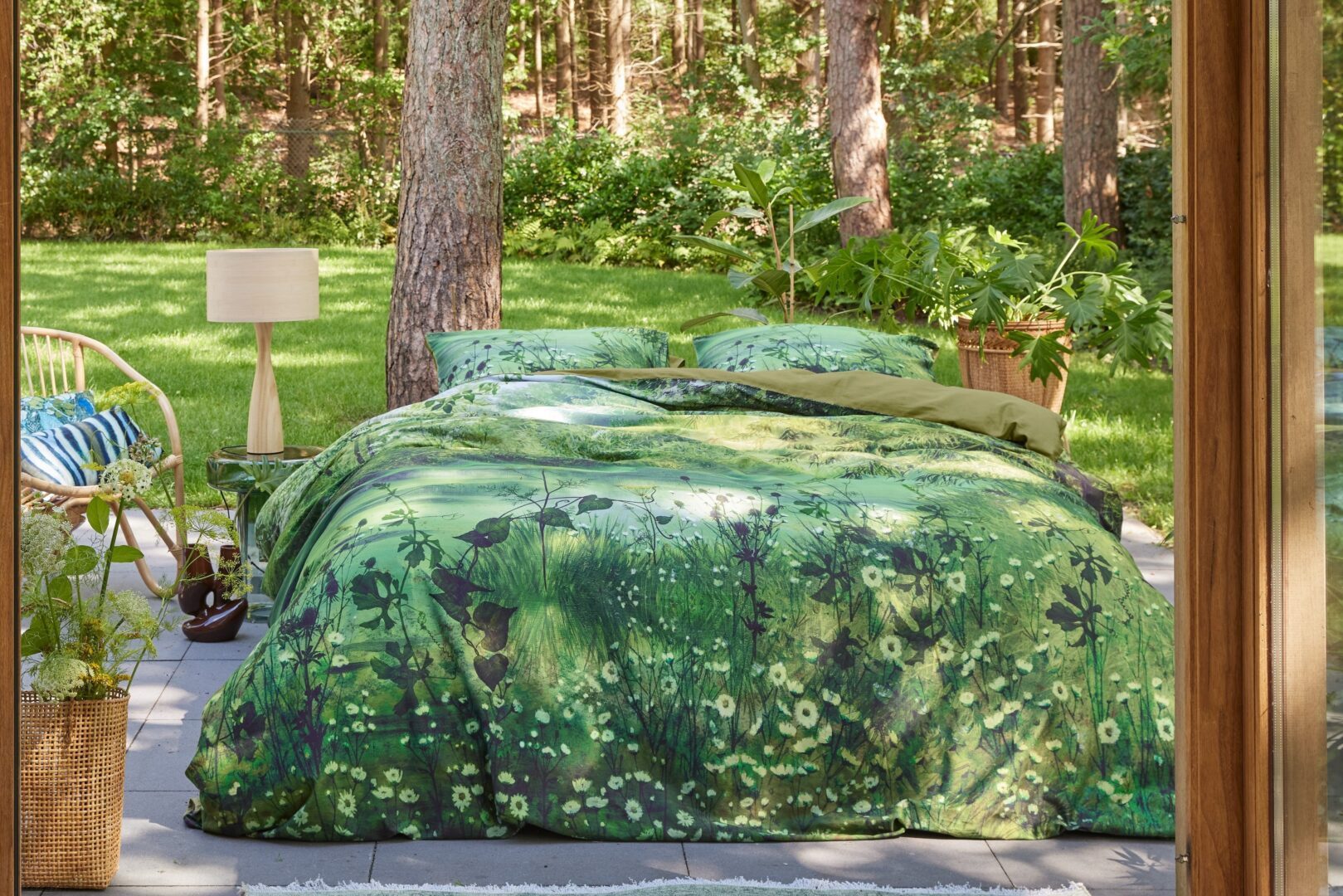 Beddinghouse Alika dekbedovertrek - blauw groen