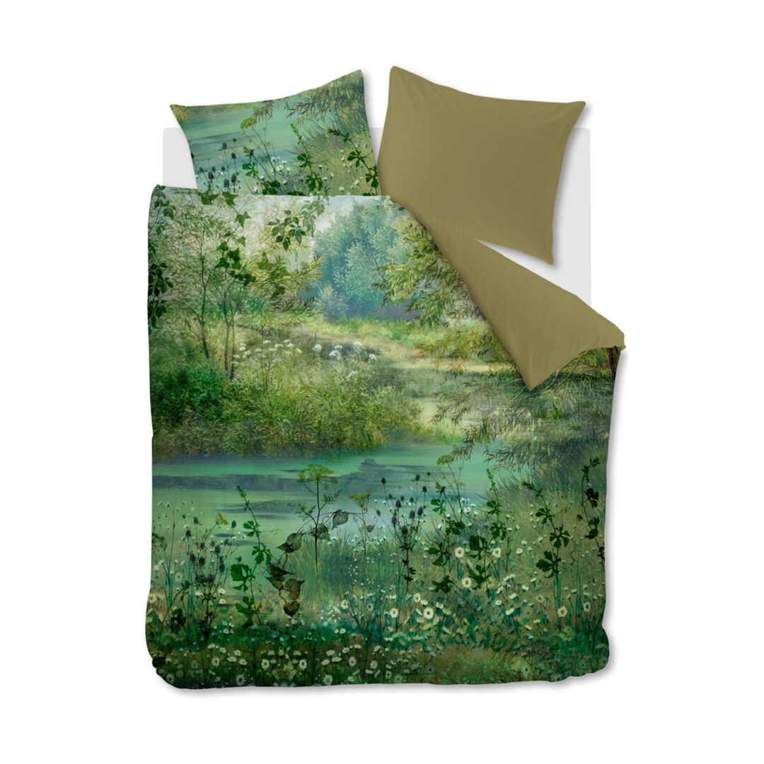 Beddinghouse Alika dekbedovertrek - blauw groen