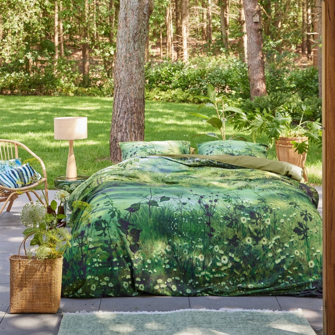Beddinghouse Alika dekbedovertrek - blauw groen