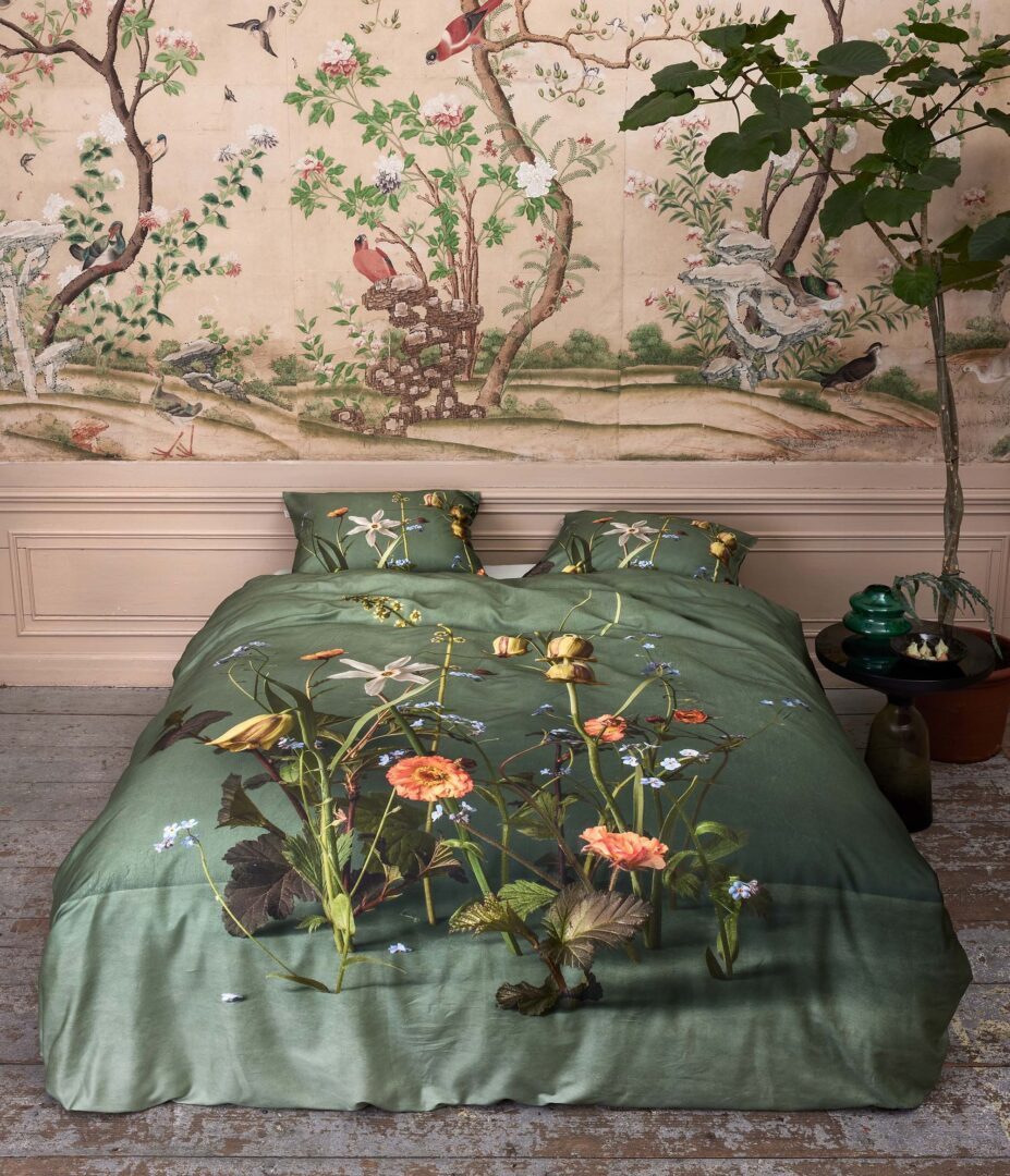 Ficaria dekbedovertrek - greenish