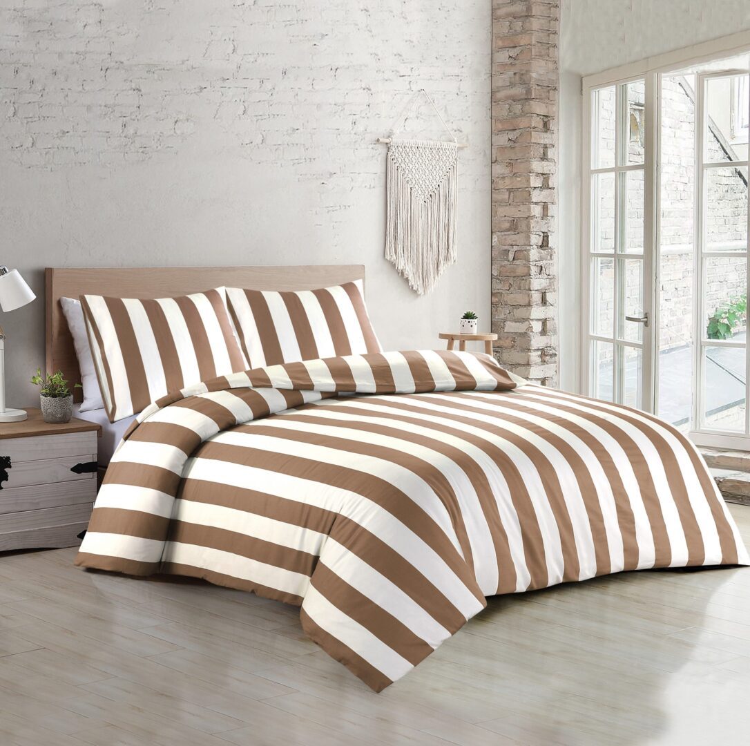 Lewis dekbedovertrek - sand