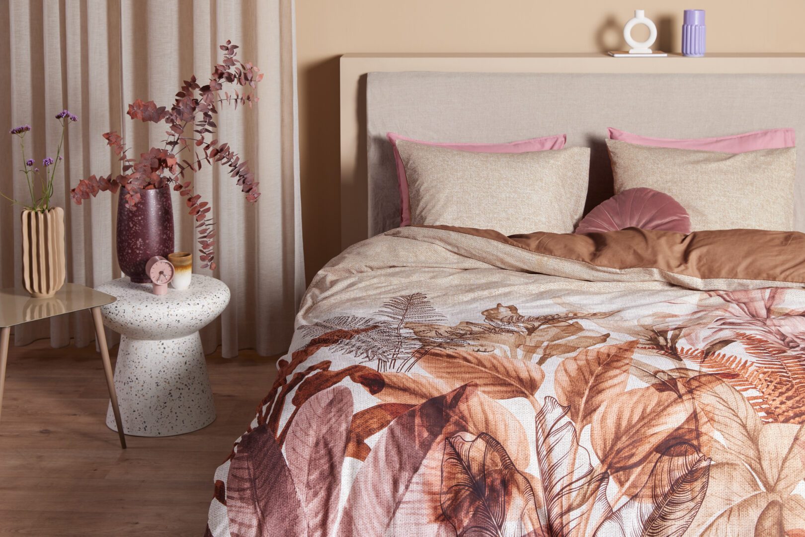 Paloma dekbedovertrek - steenrood