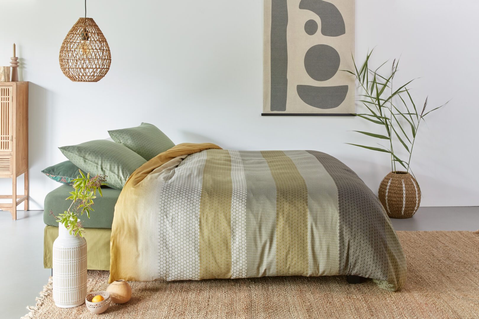 Theo dekbedovertrek - groen