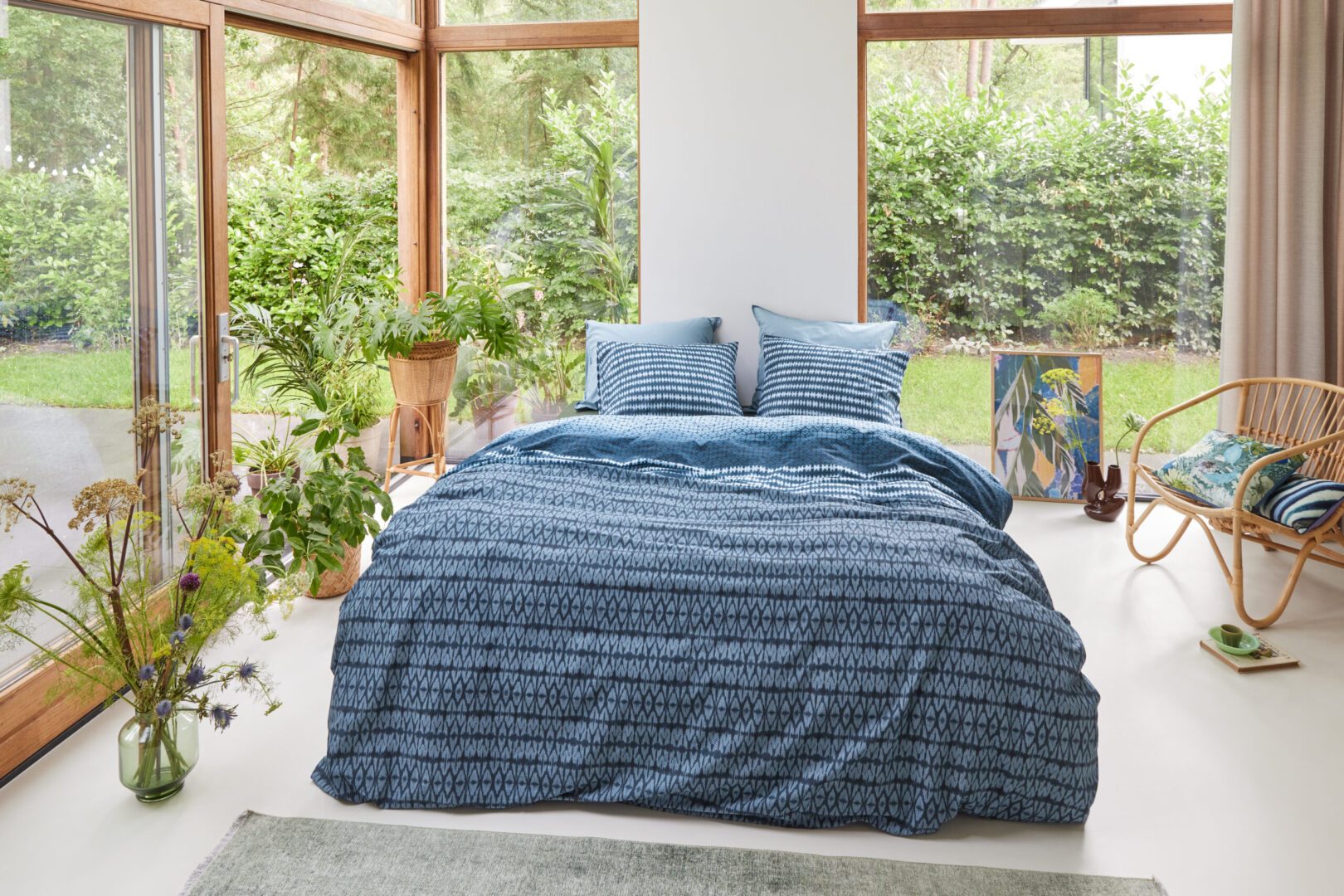 Yori dekbedovertrek - blauw