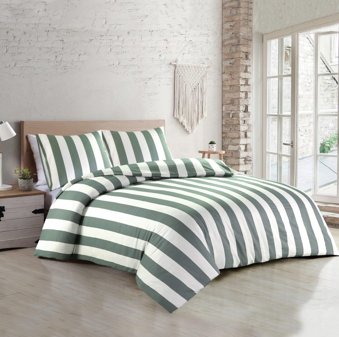 Lewis dekbedovertrek - green