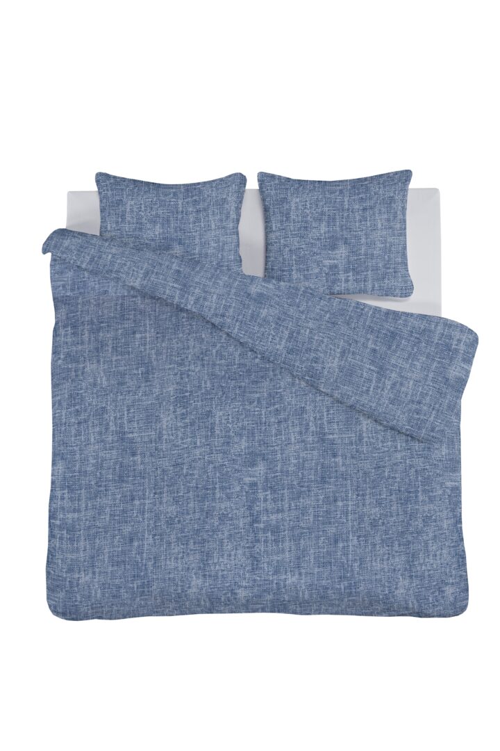 Linen dekbedovertrek - blue