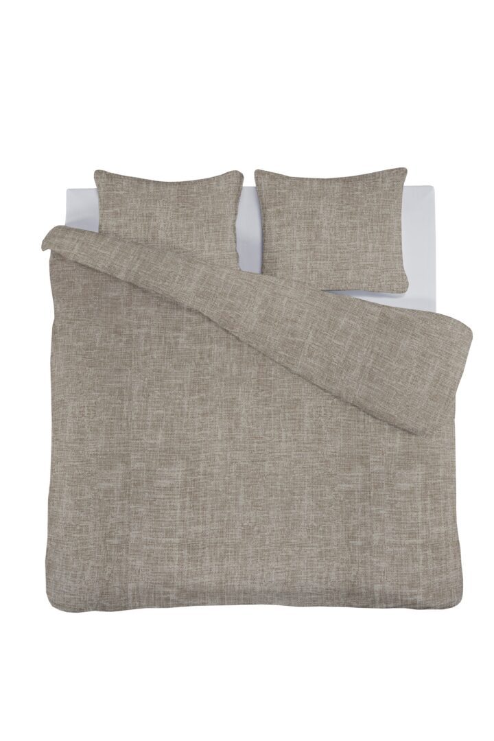 Linen dekbedovertrek - taupe