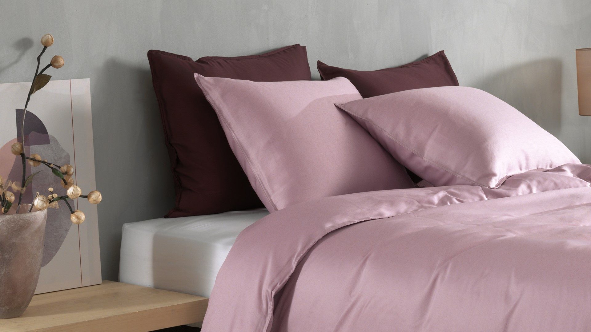 Zohome Percalle dekbedovertrek - lilac-pink