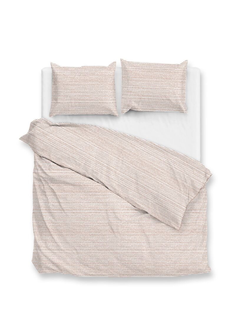 Zohome Striscia dekbedovertrek - cream-tan