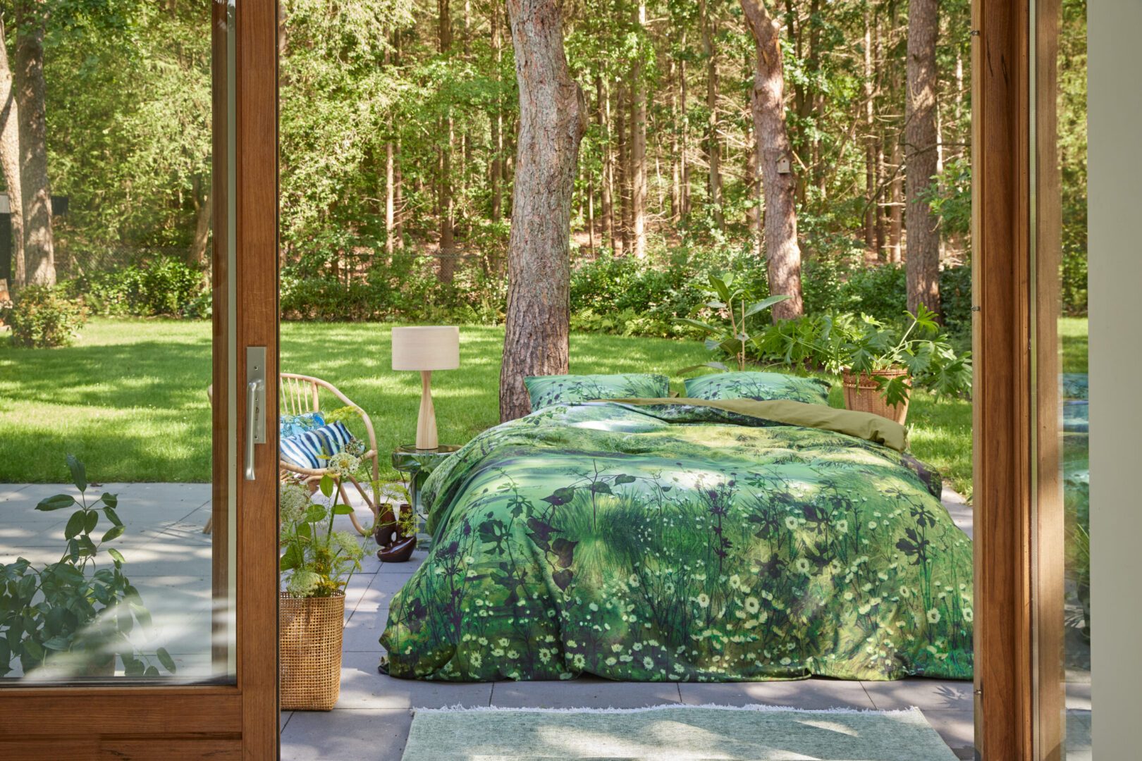 Beddinghouse Alika dekbedovertrek - blauw groen