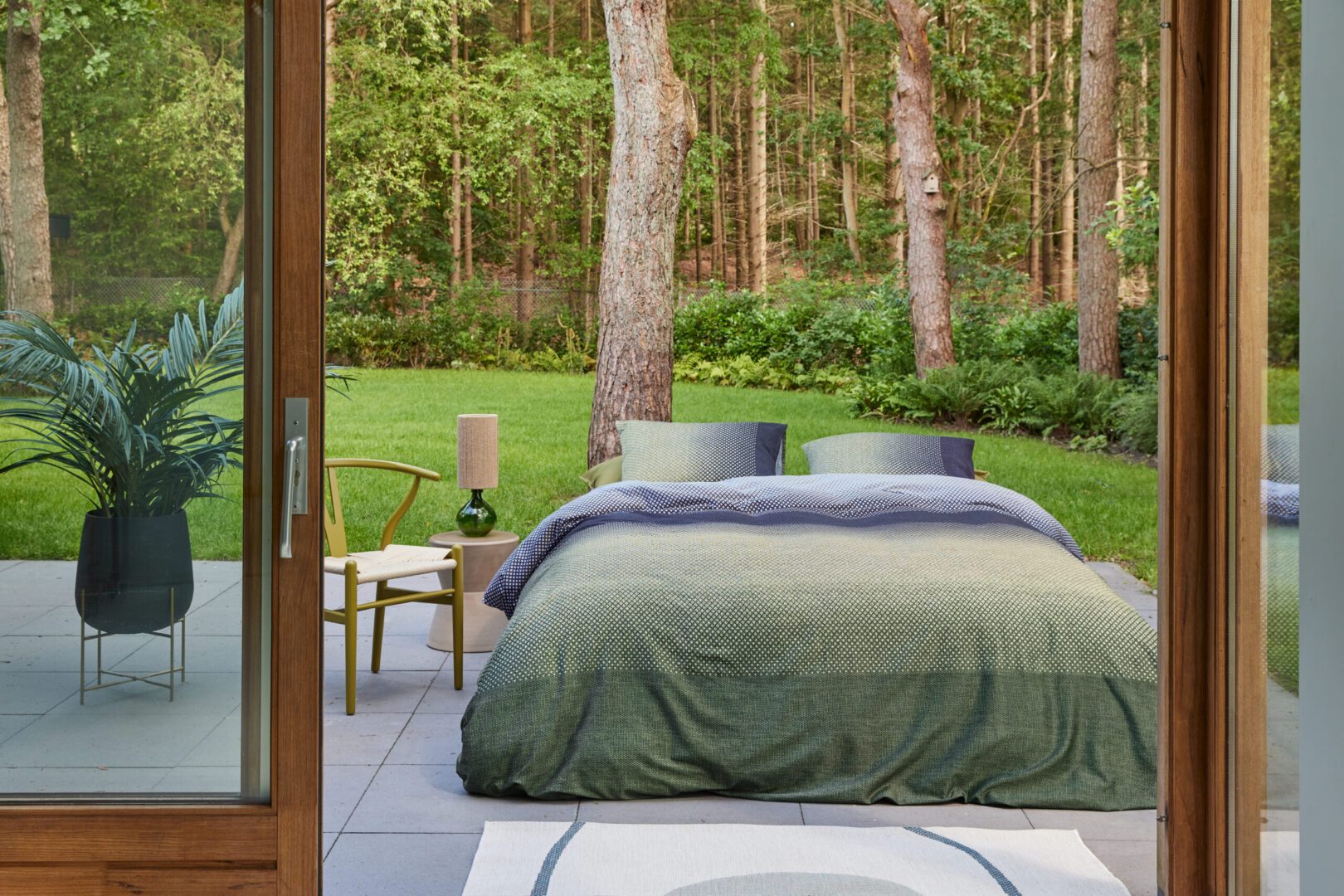 Beddinghouse Duco dekbedovertrek - blauw groen