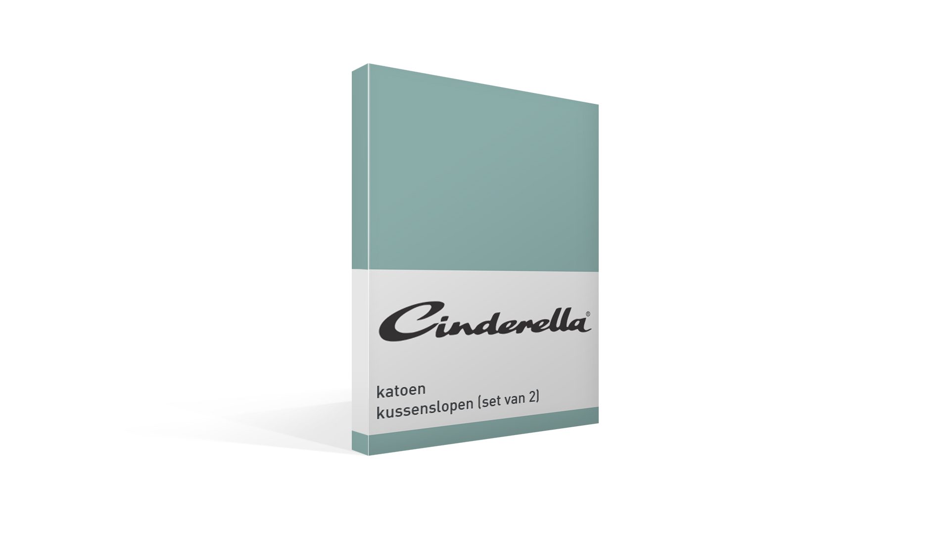 Cinderella katoen kussenslopen (set van 2) - mineral green