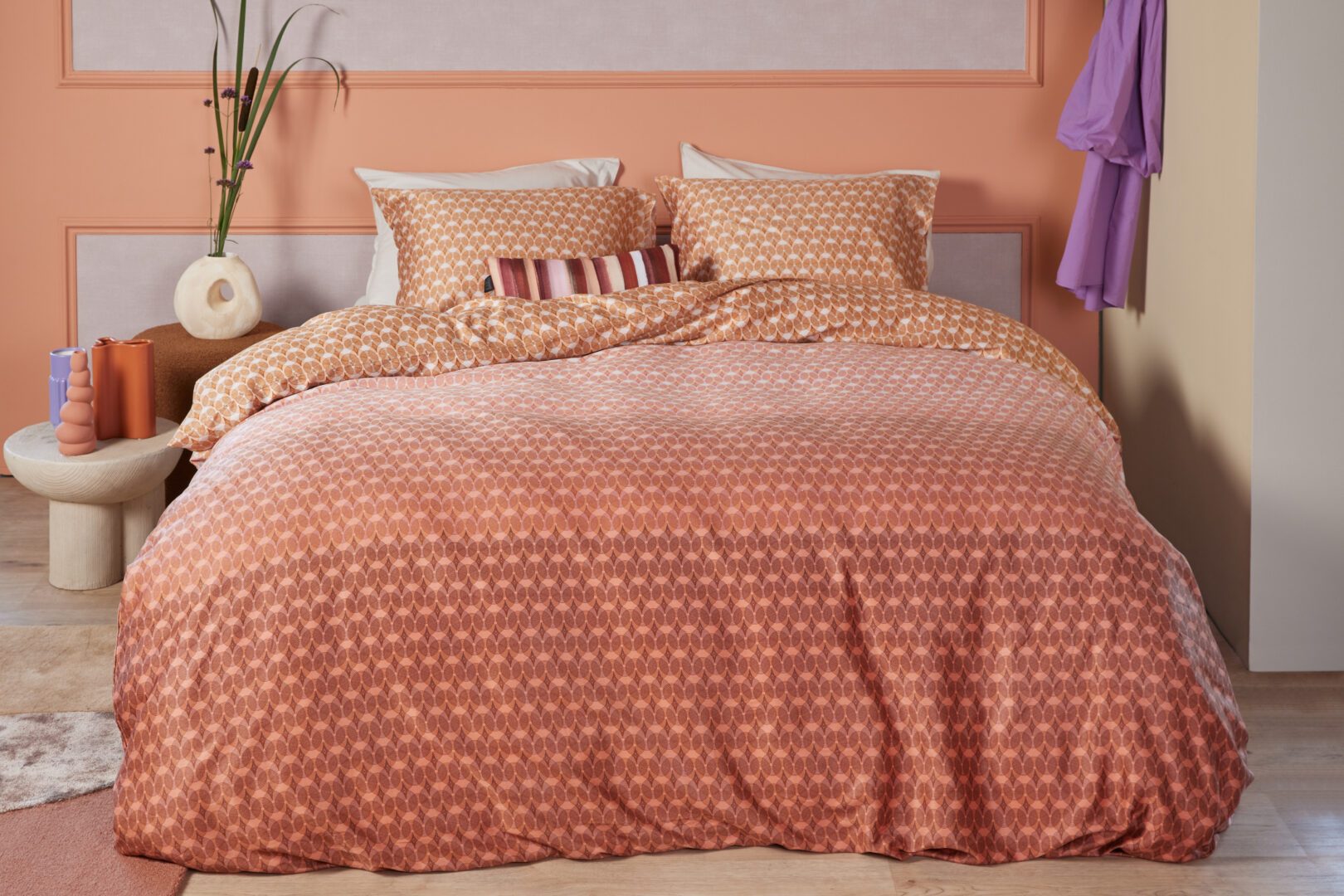 Beddinghouse Silas dekbedovertrek - steenrood