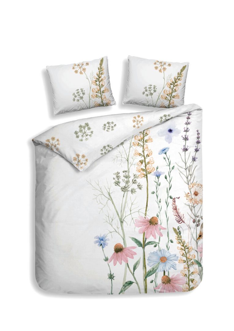 Heckettlane Ida dekbedovertrek - white