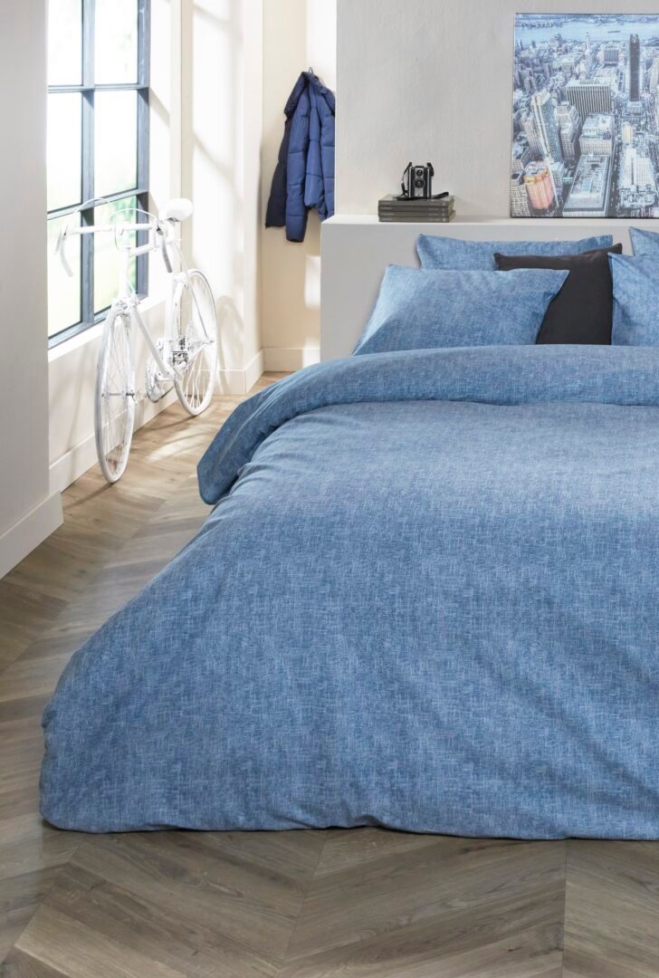 iSeng Linen dekbedovertrek - bleu