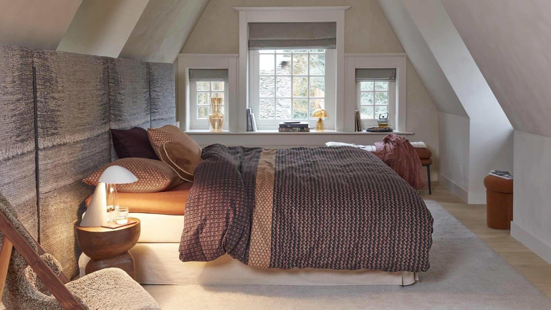 Beddinghouse River flanel dekbedovertrek - donker rood