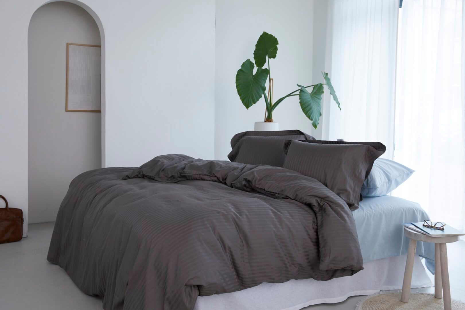 Ivorlyn Kent dekbedovertrek - antraciet