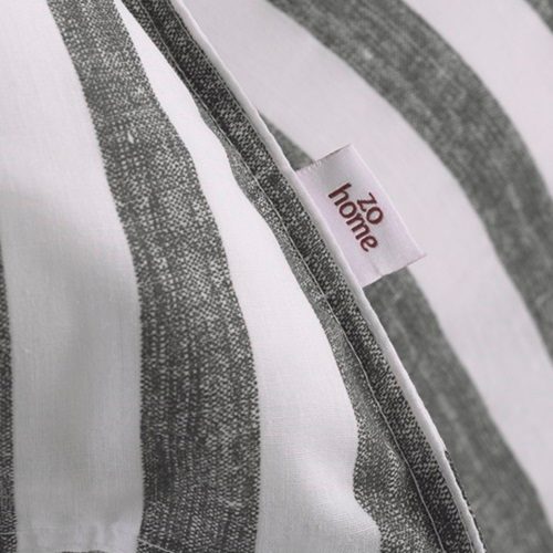 Zohome Banda di Lino dekbedovertrek dark grey