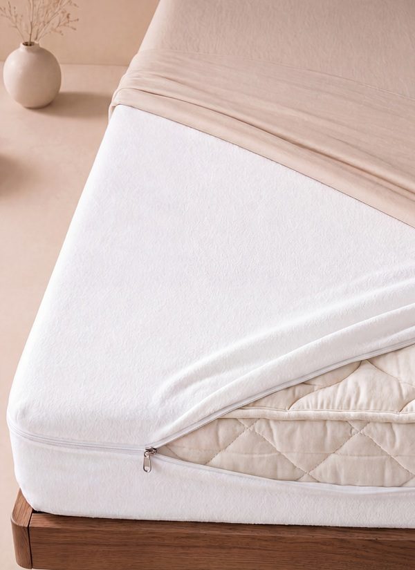 Snoozing integrale matrasbeschermer met rits