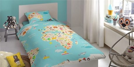 Een wereldkaart voor een lesje topografie